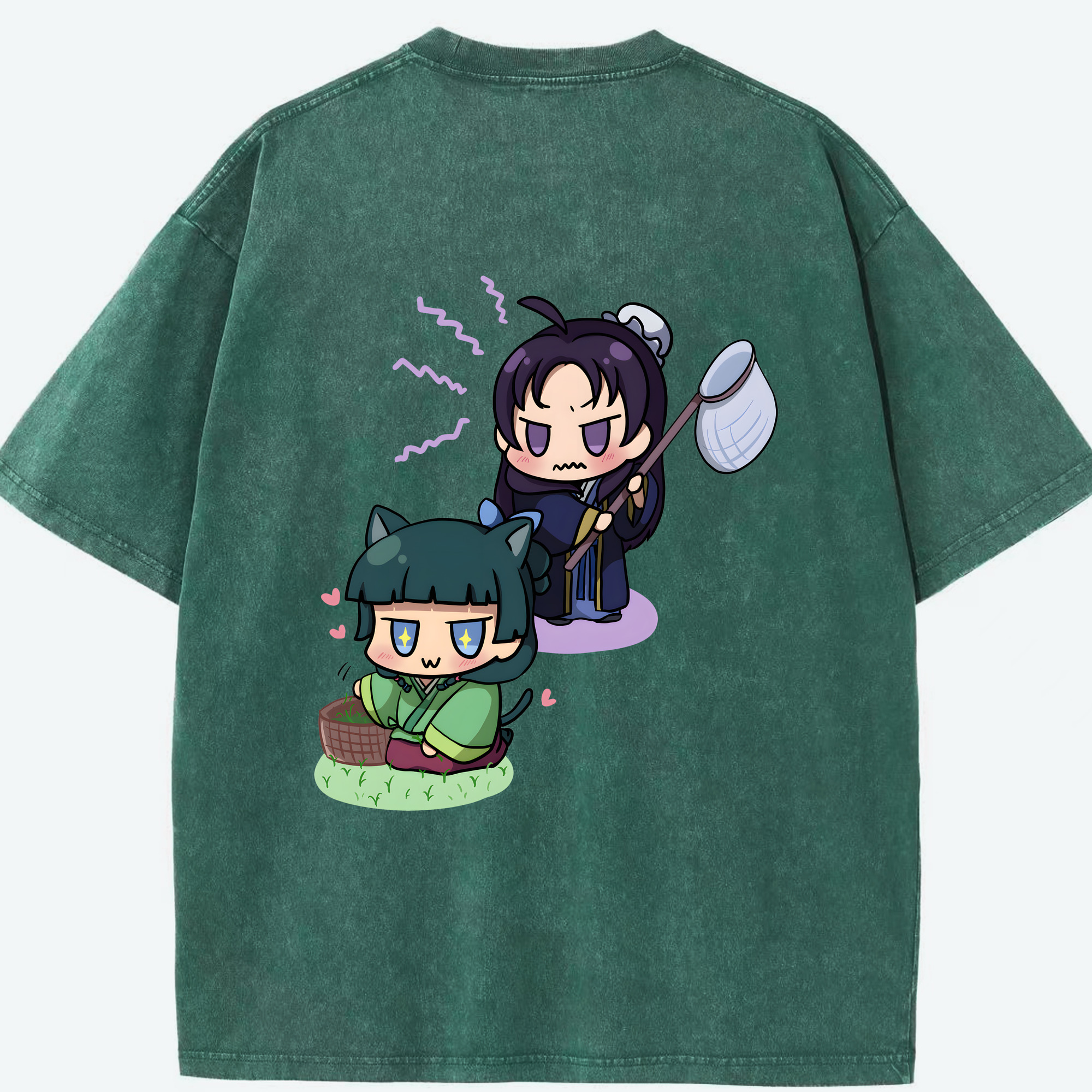 （画像用） 薬屋のひとりごと The Apothecary Diaries 綿100% ヴィンテージ風 半袖Tシャツ（背面プリント）